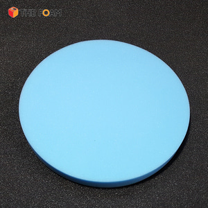 고탄성 원형방석 스펀지 35K 블루 2x40cm지름